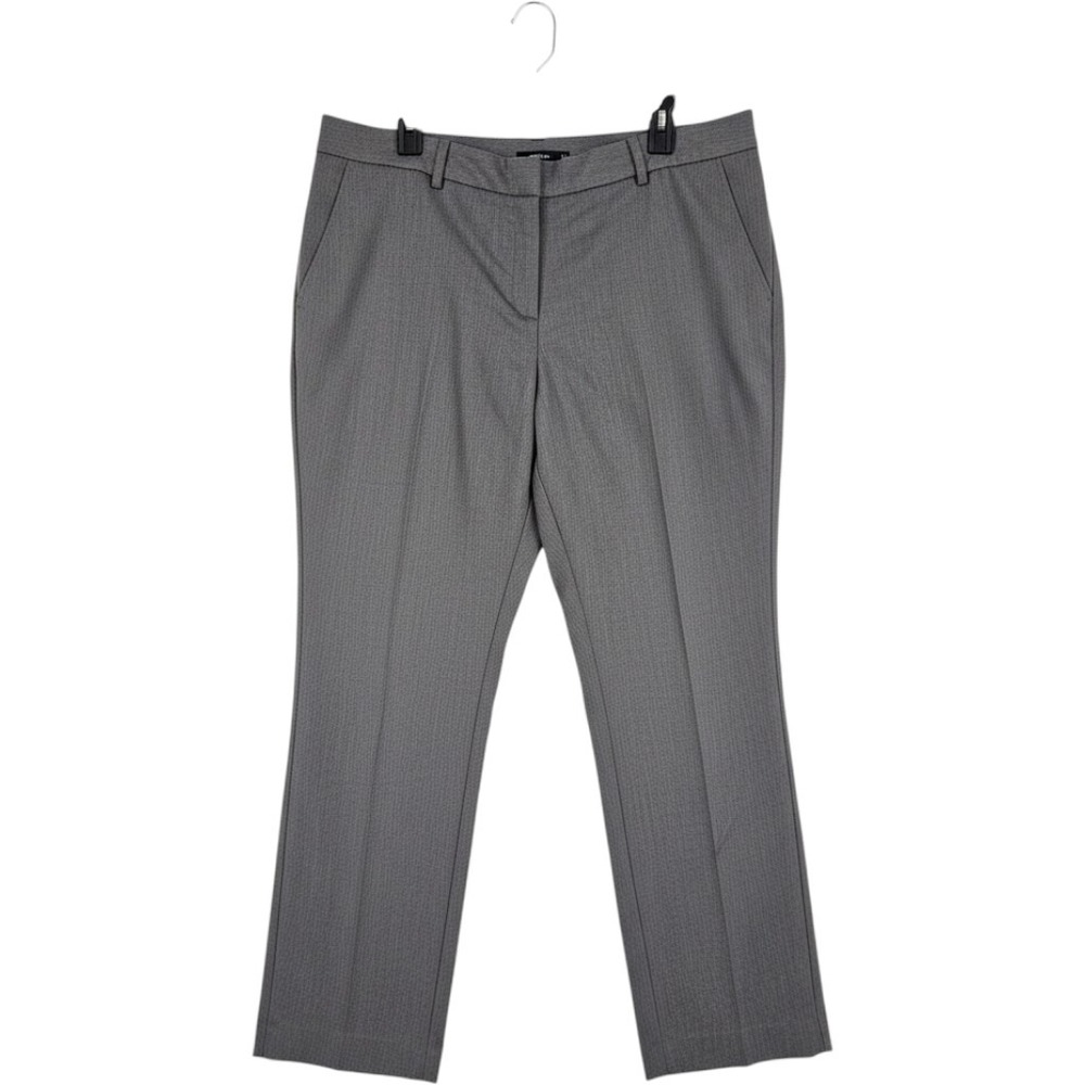 Worthington Curvy Fit Trouser Leg Pants 22W Heather Grey Stretch Work Slacks NWT
